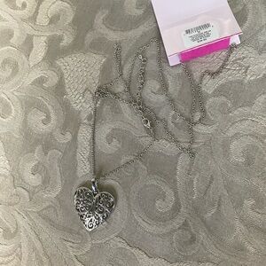 Elegant Silver Heart Pendant Necklace